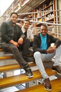 José Lubo, producteur ; Joan Gómez Endara, réalisateur & Jhoyner Salgado, acteur d'El árbol rojo ©Francisco Muñoz