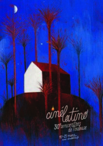 Affiche de Cinélatino, 31èmes rencontres de Toulouse réalisée par Ronald Curchod