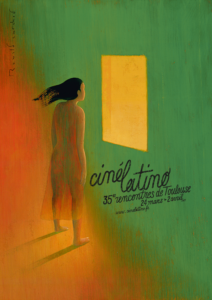 Affiche de Cinélatino, 35èmes rencontres de Toulouse réalisée par Ronald Curchod